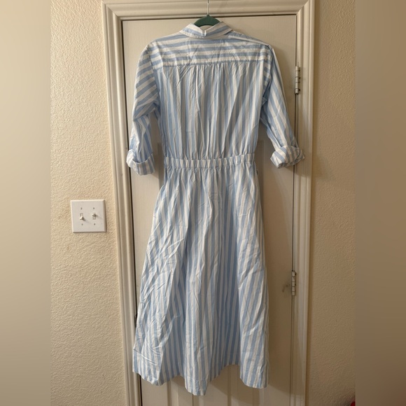 LOFT Light Blue Striped Long Sleeve Dress NWT - Picture 5 of 6